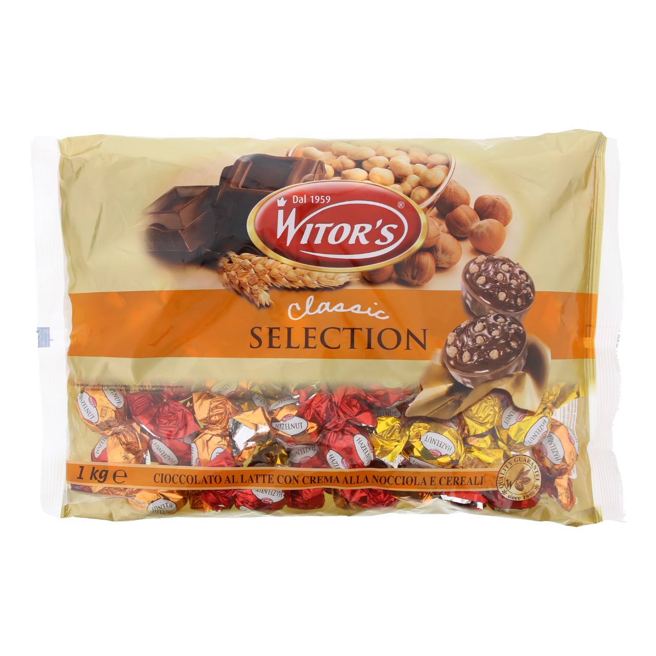 Witor's Pralines Puur met hazelnoot  1000gr.