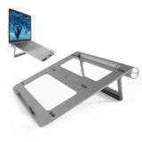 ACT Laptopstandaard aluminium, traploos in hoogte verstelbaar, afneembaar USB-C dockingstation