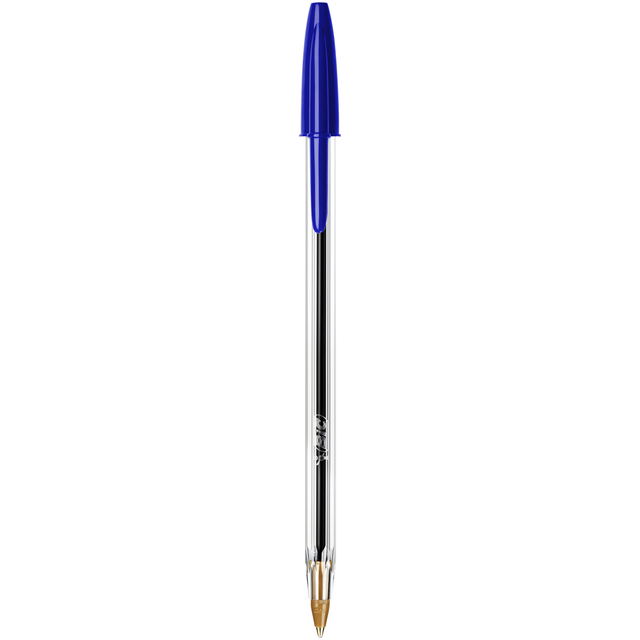 Balpen Bic Cristal medium blauw in tubo verpakking