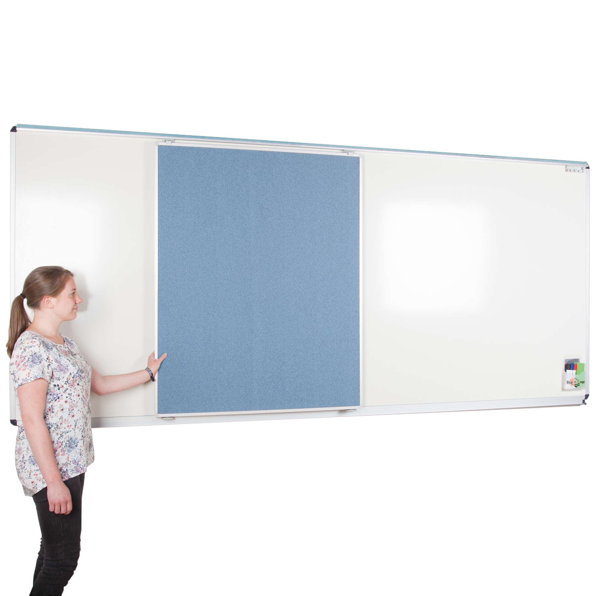 Mediarail whiteboard met Mediarail rail