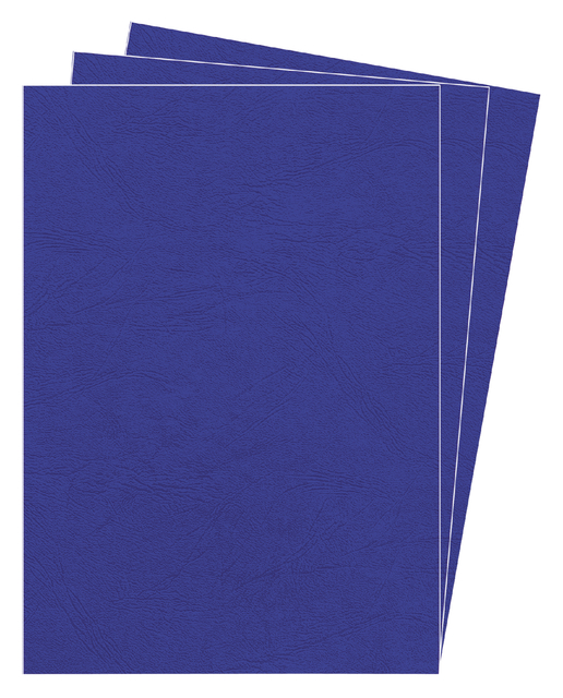 Voorblad Fellowes A4 lederlook royal blauw 100 stuks