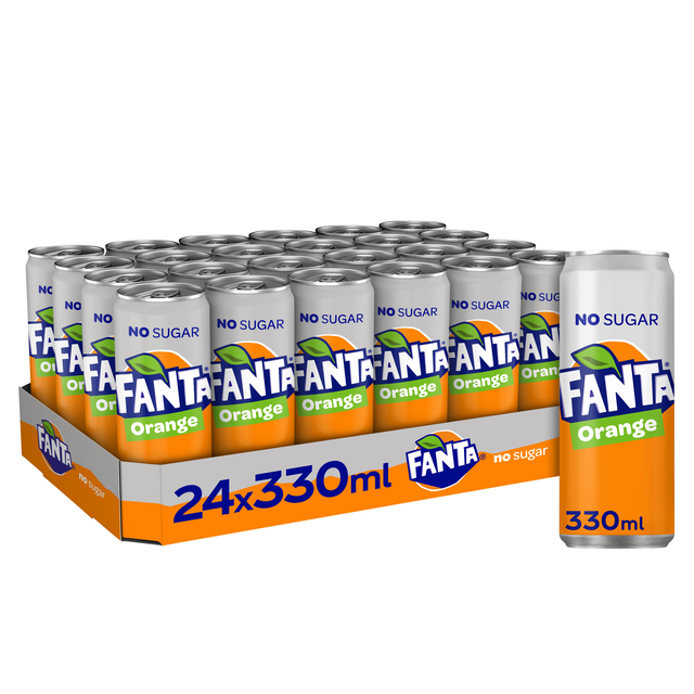 Frisdrank Fanta orange zero blik 330ml