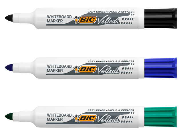 Viltstift Bic Velleda 1711 whiteboard rond large zwart