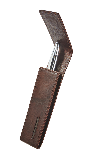 Pennenetui Maverick Rough Gear Brown 1-delig