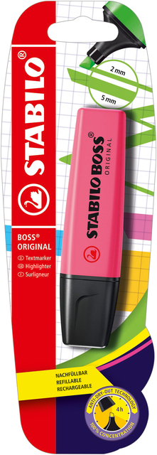 Markeerstift STABILO BOSS Original 70/56 roze blister à 1 stuk