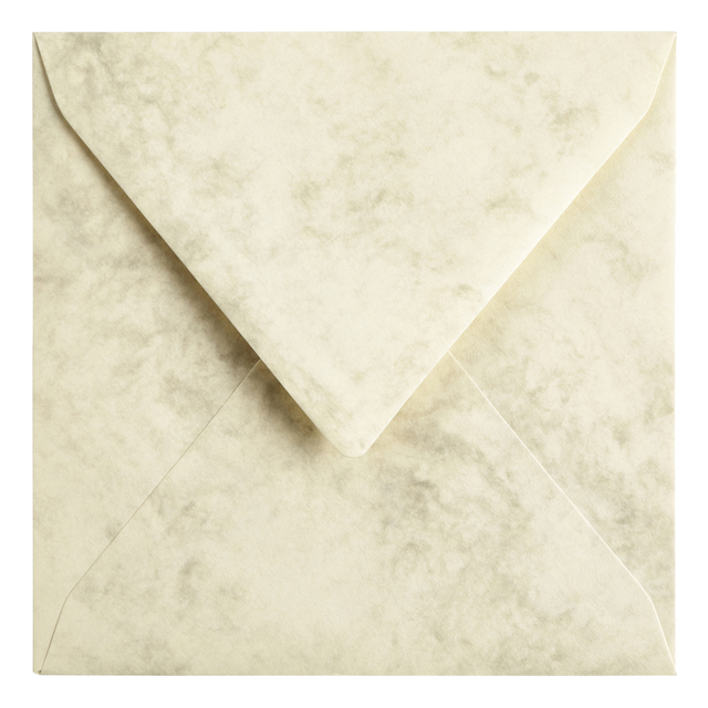 Envelop Papicolor 140x140mm marble ivoor pak à 6 stuks