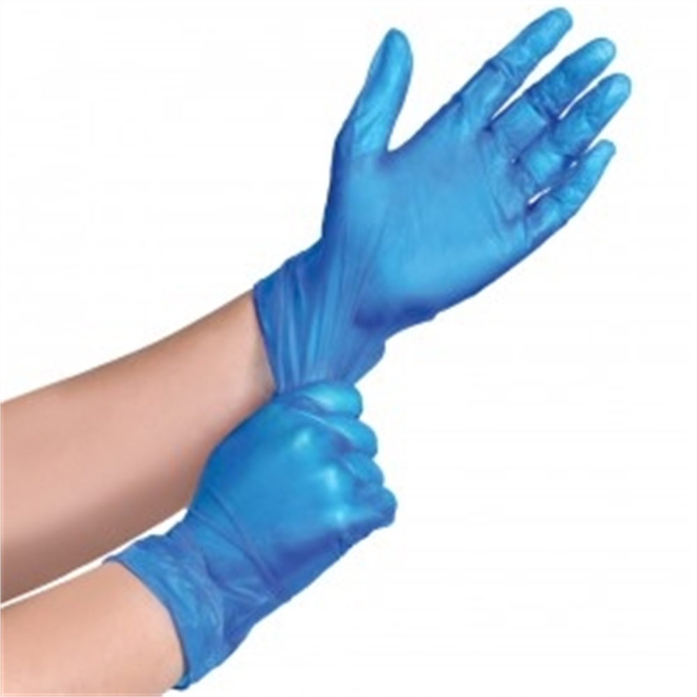 Comfort Handschoen Vinyl Blauw Gepoederd Maat S 100 stuks