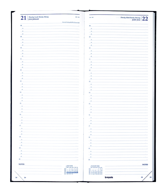 Agenda 2025 Brepols Saturnus Lima 1dag/1pagina blauw