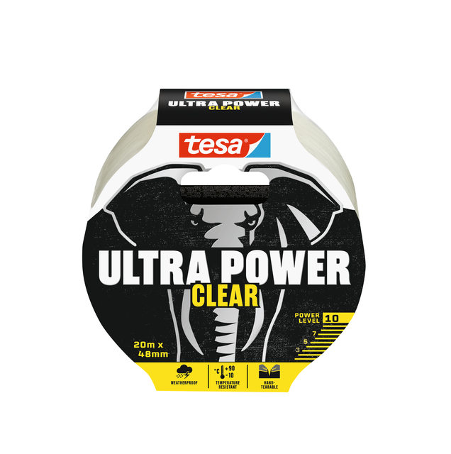 Reparatietape tesa Ultra Power Clear repair 20mx48mm transparant