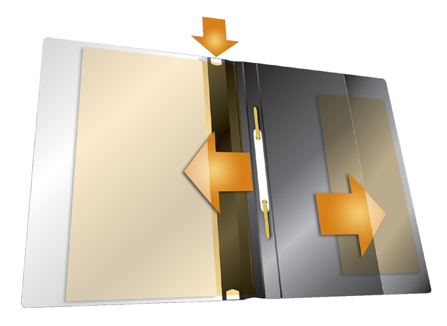 Snelhechtmap Durable Duraplus A4 geel