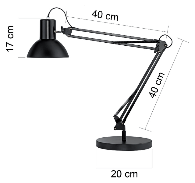 Bureaulamp Unilux Success 66 led zwart