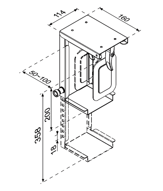 CPU houder Neomounts D075 10kg zwart