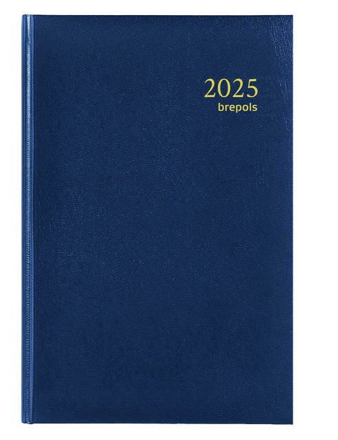 Agenda 2025 Brepols Saturnus Luxe 1dag/1pagina blauw