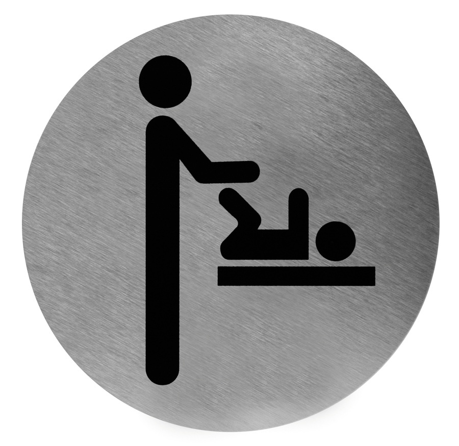 Mediclinics - Pictogram luierverschoning RVS