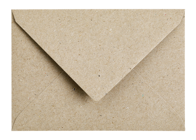 Envelop Papicolor C6 114x162mm kraft grijs pak à 6 stuks