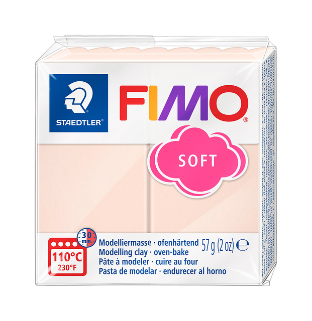 Boetseerklei Fimo soft 57 gram perzik