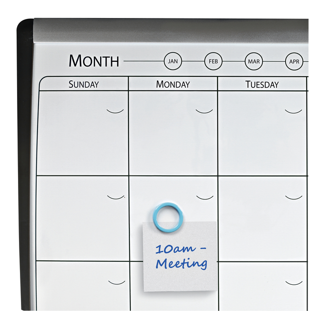 Whiteboard Nobo magnetische planner met prikbord van kurk 585x430mm