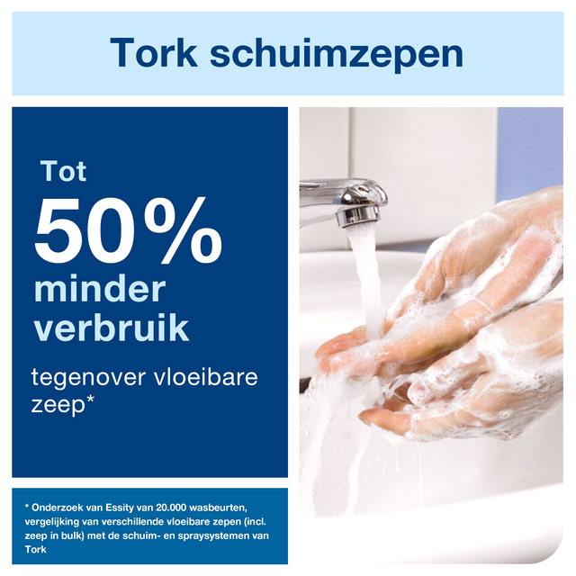 Handzeep Tork S4 foam extra mild allergievriendelijk 1000ml 520701