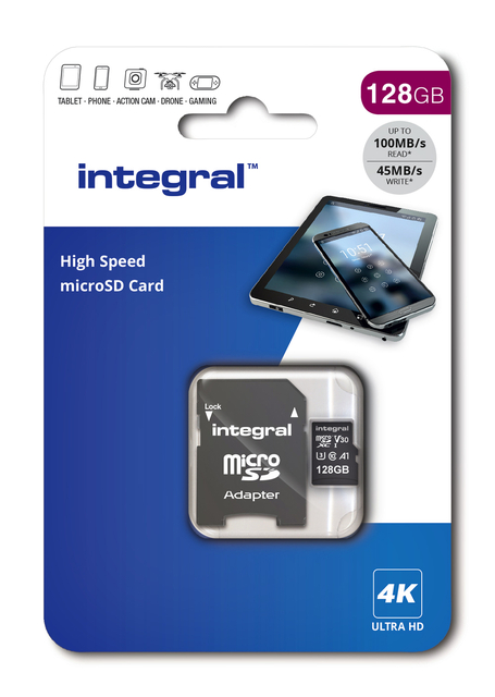 Geheugenkaart Integral microSDXC 128GB