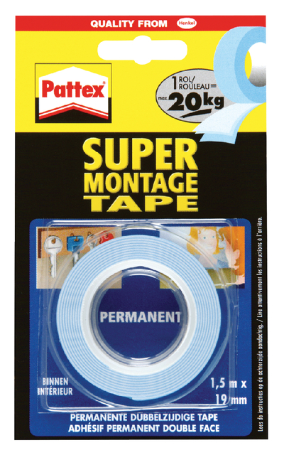 Plakband Pattex Supermontage 20-80kg binnen