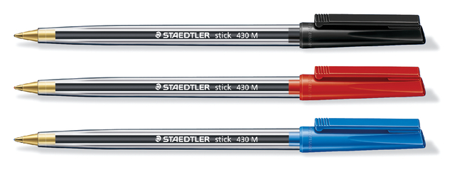 Balpen Staedtler Stick 430 blauw medium