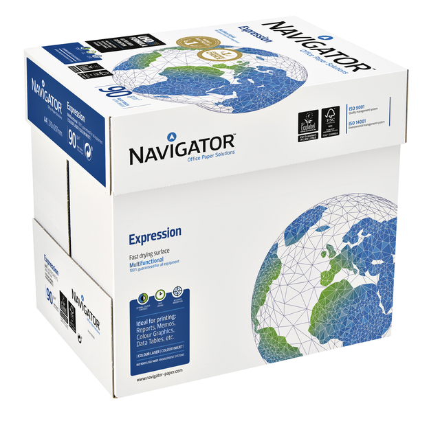 Kopieerpapier Navigator Expression A4 90gr wit 500 vel