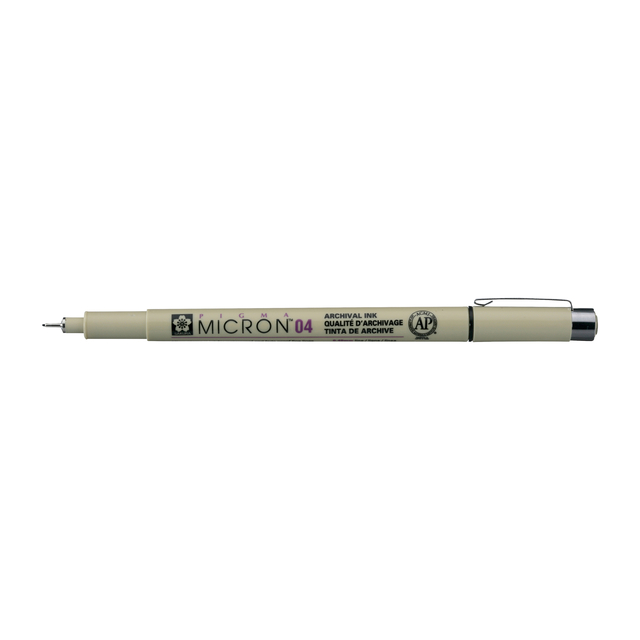 Fineliner Sakura Pigma Micron 04 0.4mm zwart