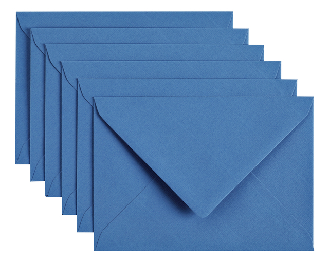 Envelop Papicolor C6 114x162mm donkerblauw pak à 6 stuks