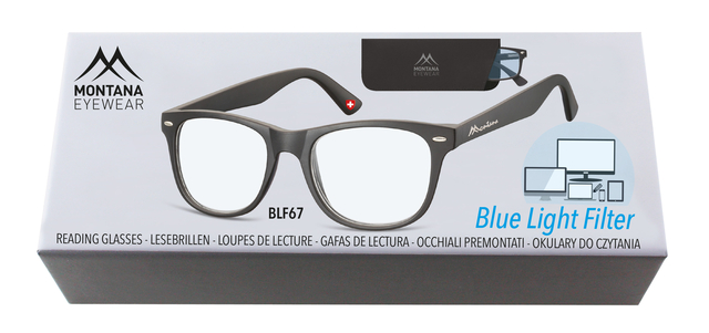 Bril Montana +0.00 dpt blue light filter blauw