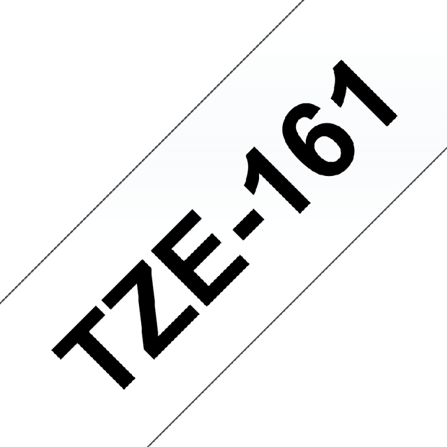 Labeltape Brother P-touch TZe-161 standaard 36mm zwart op transparant