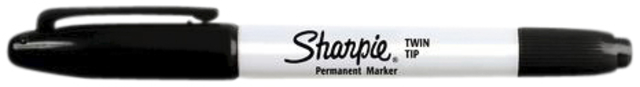 Viltstift Sharpie rond Twin tip ultra fijn & fijn zwart blister à 2 stuks