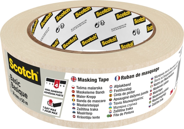 Afplaktape Scotch Basic 36mmx50m beige