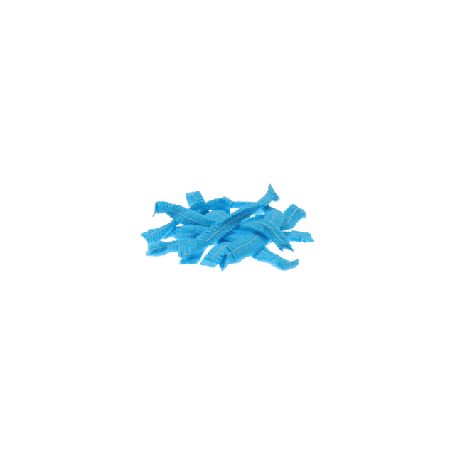 Haarnet CMT clip non-woven M 50cm PP blauw 100 stuks