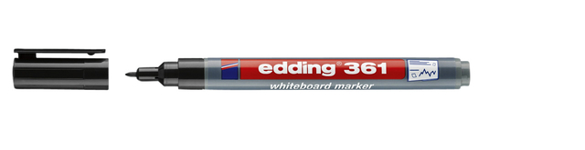 Viltstift edding 361 whiteboard rond 1mm zwart