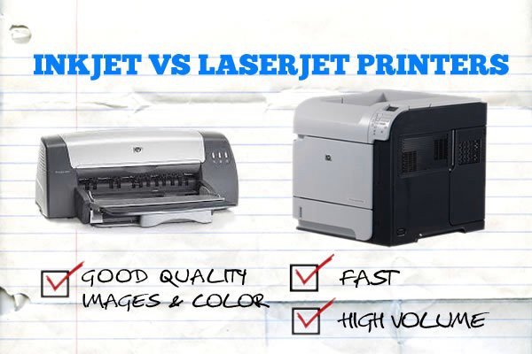 dat is alles Verstrooien Afbreken Laserprinter of inkjet printer, wat is kostenefficiënter?