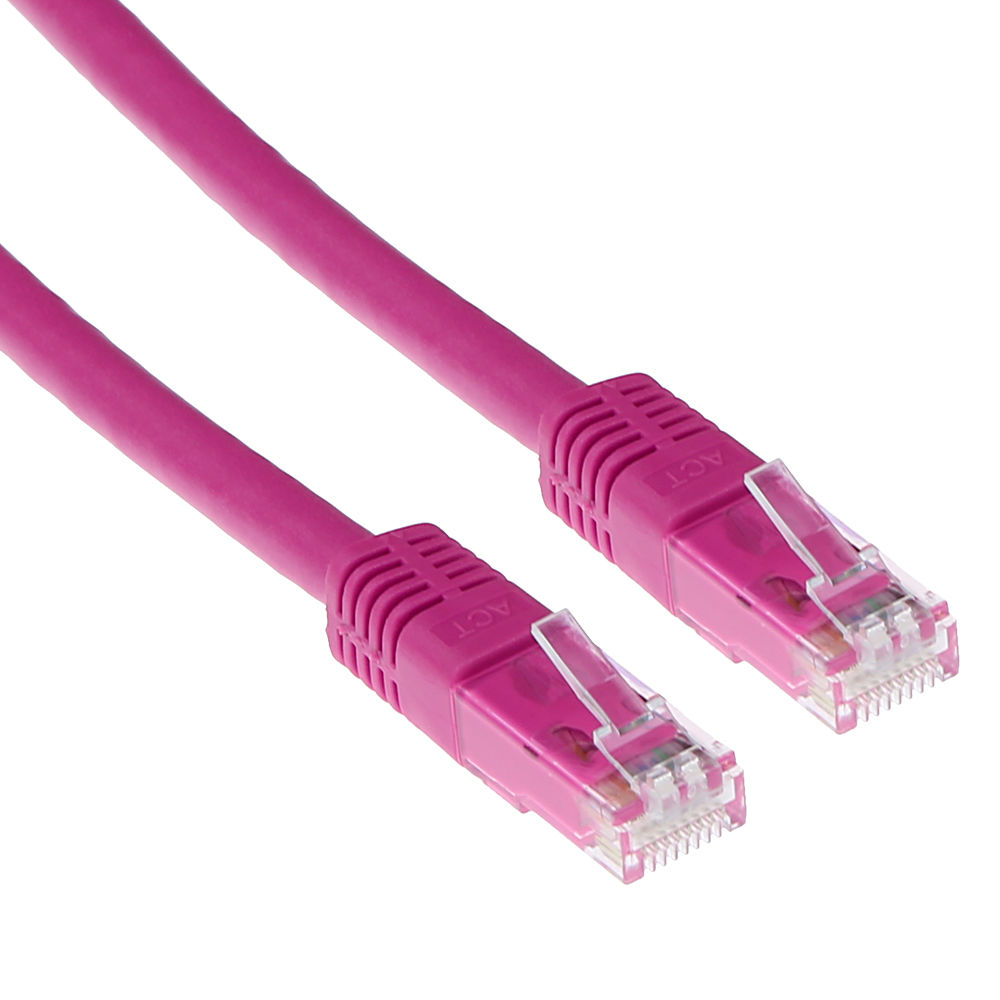 ACT Roze 15 meter U/UTP CAT6 patchkabel met RJ45 connectoren