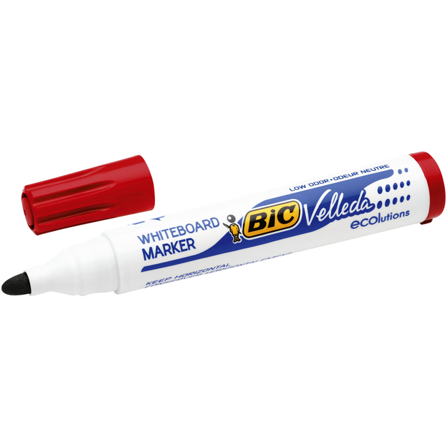 Viltstift Bic Velleda 1701 whiteboard rond large rood