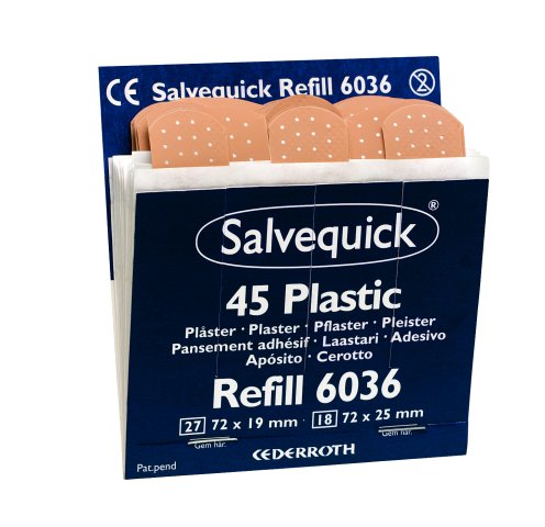 Salvequick plastic pleisters doos 6x45 stuks