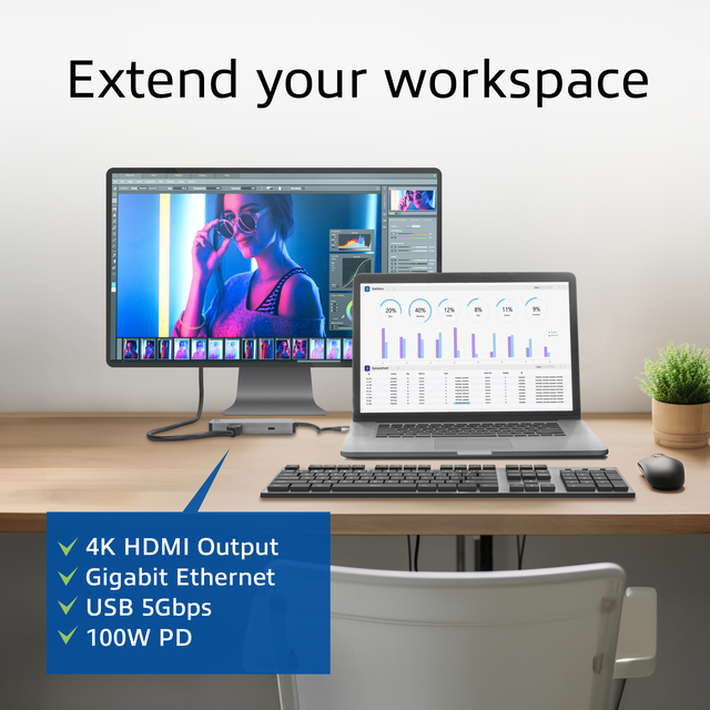 Dockingstation ACT USB-C 7-in-1