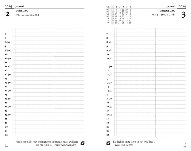 Agendavulling 2025 Succes Senior 1dag/1pagina