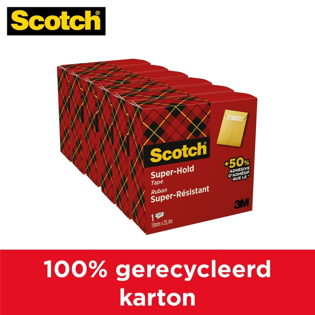 Plakband Scotch 700 Super Hold 19mmx25.4m transparant