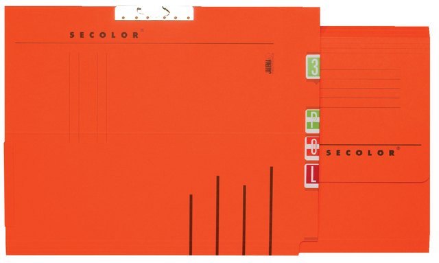 Verzamelmap Djois Secolor A4 lateraal recycled rood